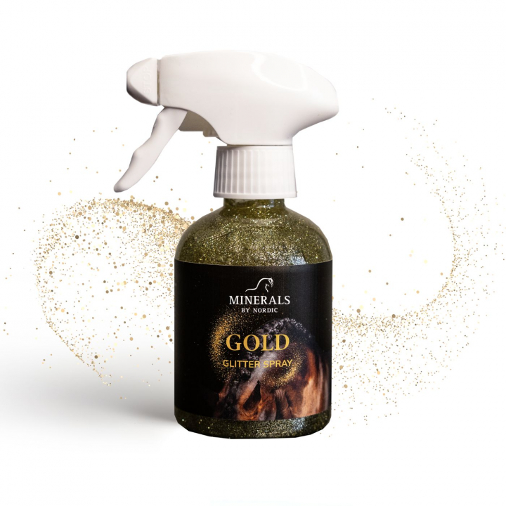 Glitterspray gold 250 ml in the group HORSE / Horse care / Coat & Hoofcare at Minerals by Nordic (GOLD-SPRAY)