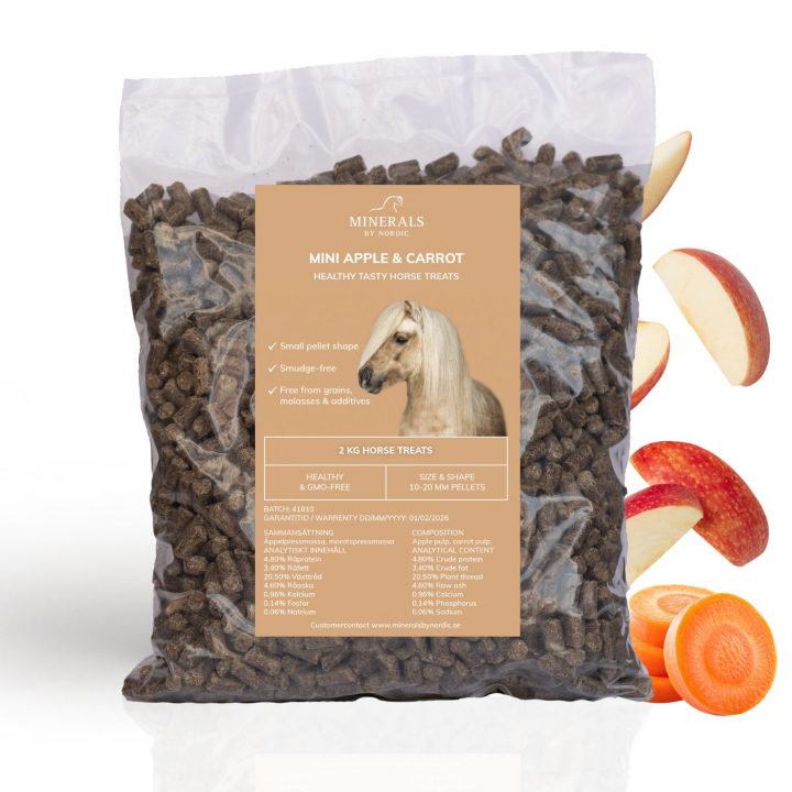 Mini Apple & Carrot - Horse treat 2 kg Refill in the group HORSE / Horse treats / Horse treats at Minerals by Nordic (MIN-020)