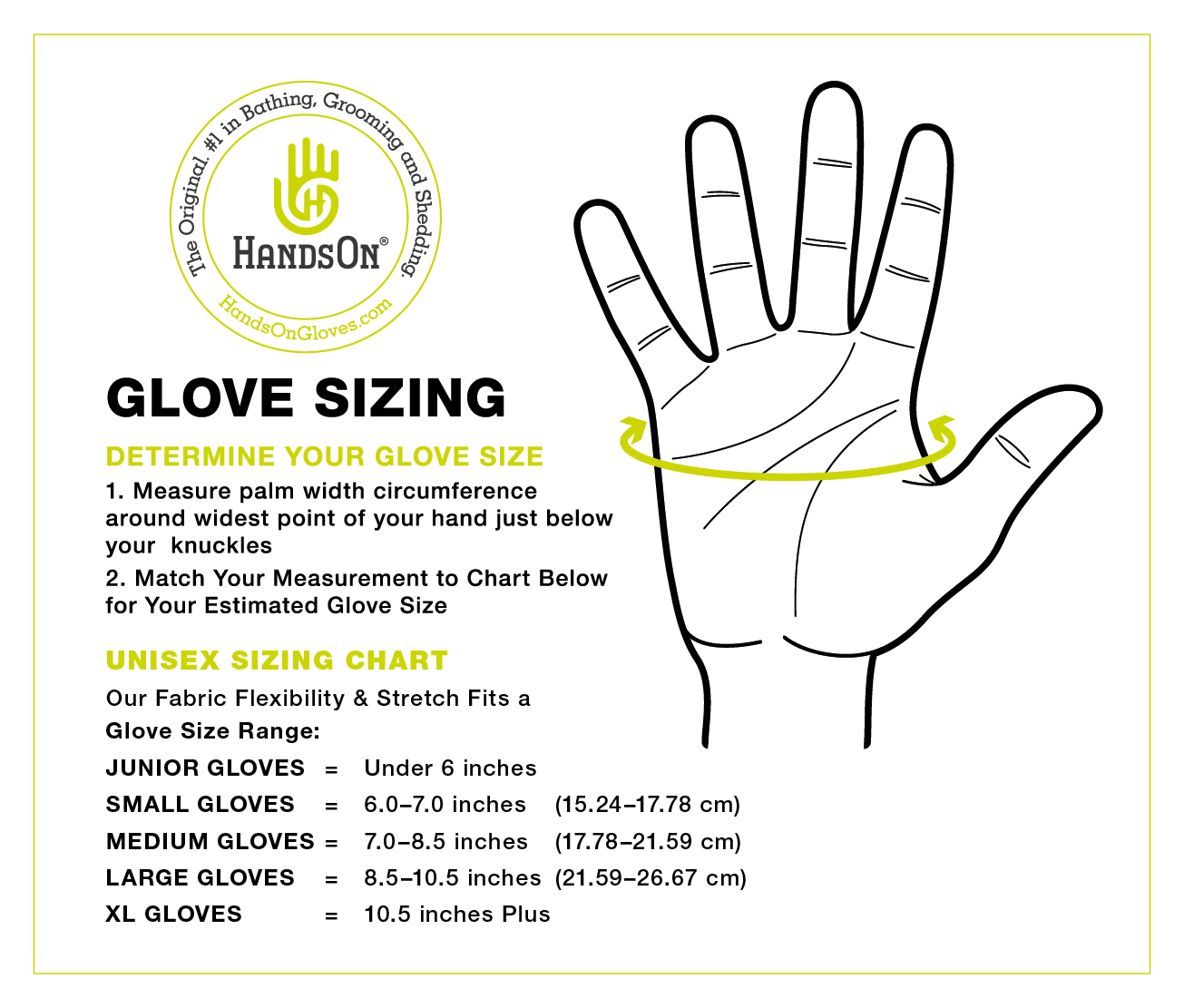 Hands on grooming gloves